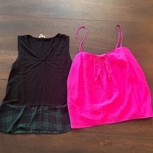J. Crew Black and Pink Tops Set